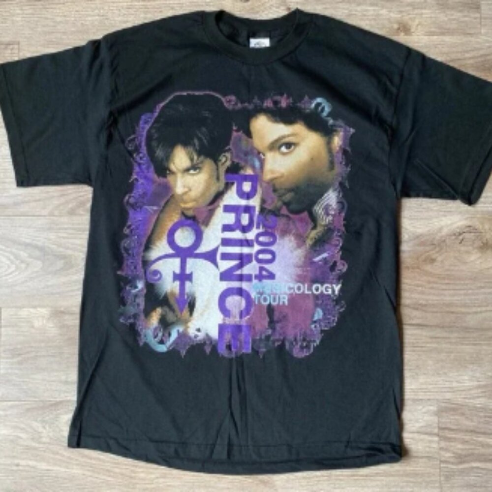Vintage Prince Musicology Album Tour 2004 TeeShirt Y2K Funk Singer Black Large